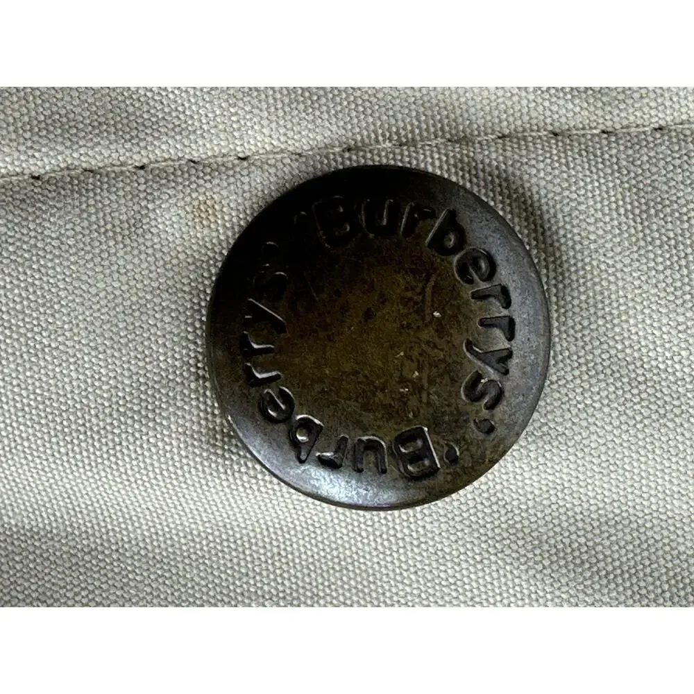 Vintage Burberrys Harrington Jacket Tan 150A Small Embroidered Logo Parka Coat